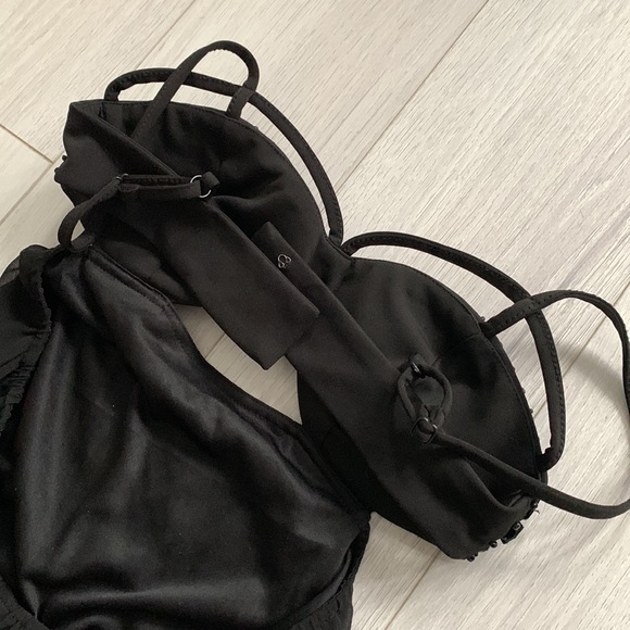 🆕 Nasty Gal beaded black hi-Lo sheer dress - Picture 3 of 6